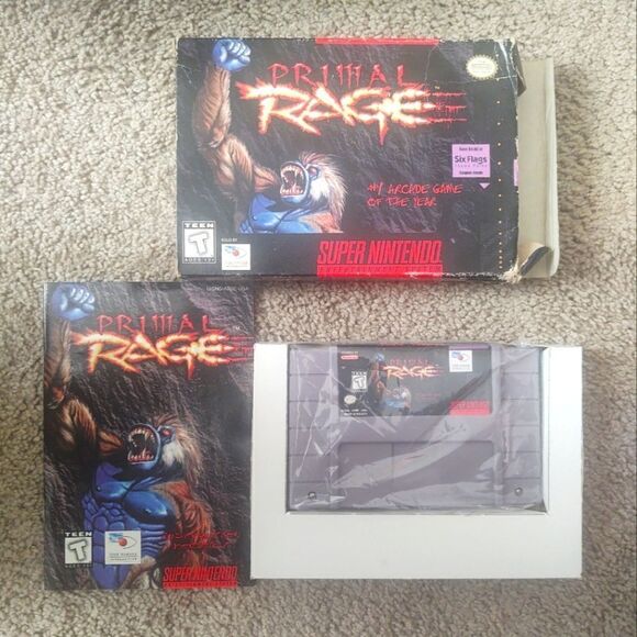 Primal Rage for Super Nintendo COMPLETE IN BOX, PRE-OWNED - Picture 1 of 4